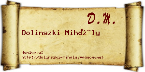 Dolinszki Mihály névjegykártya